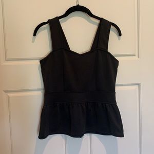 Black Peplum Top